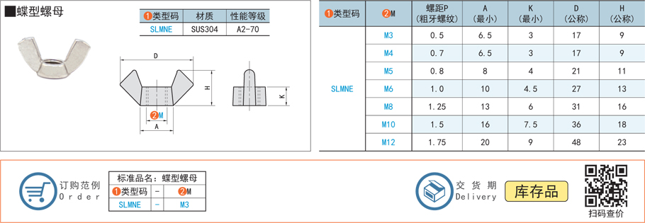 蝶型螺母規格參數尺寸材質
