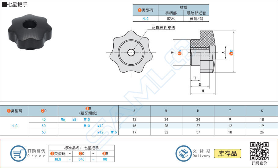 七星把手規格參數尺寸材質