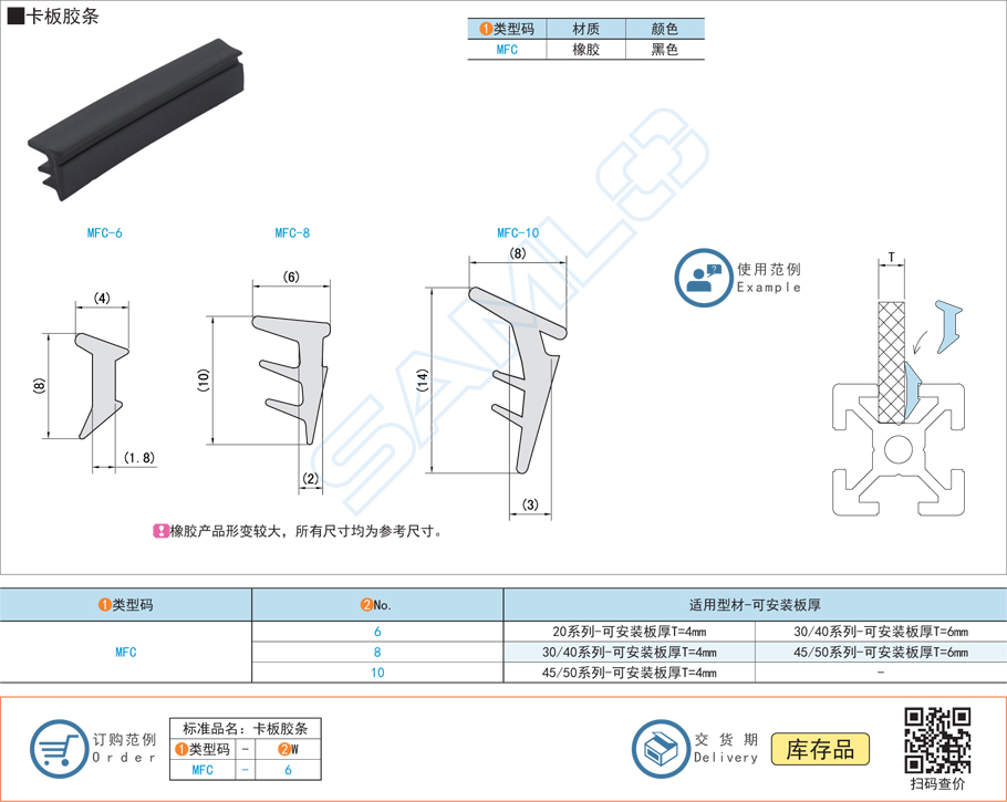 卡板膠條,橡膠材質規格參數尺寸材質